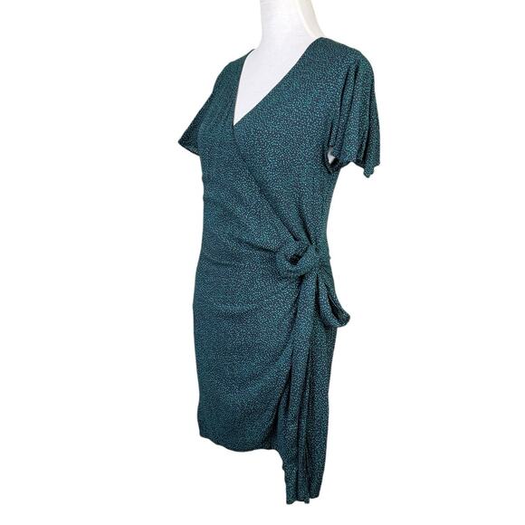 VICI Teal Polka Dot Mini Wrap Dress - Picture 3 of 14